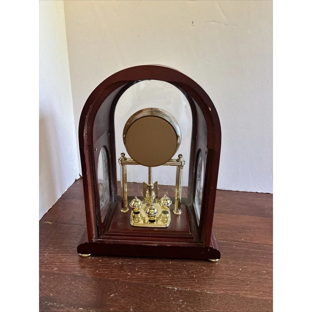 Collector's Seiko Rotary Pendulum Mantel Clock‎ QXG333BL Keeps Time - Parts